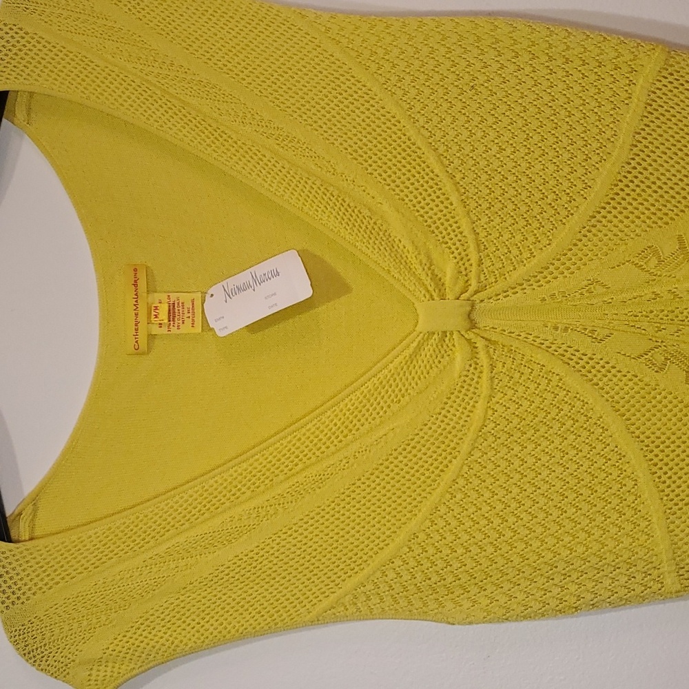 NWT CATHERINE MALANDRINO - Size M DRESS - In Yellow - Picture 8 of 8